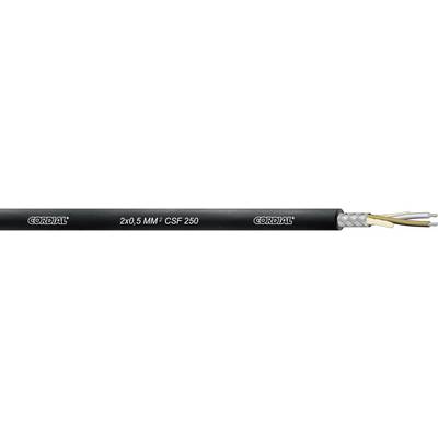 Cordial CSF 250 Câble micro 2 x 0.5 mm² noir Marchandise vendue au mètre-0