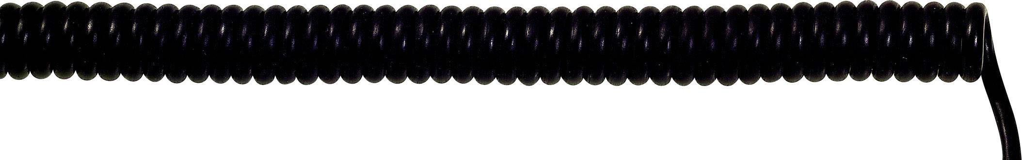Câble spiralé LAPP UNITRONIC® SPIRAL 73220209 500 mm / 2000 mm 3 x 0.14 mm² noir 5 pc(s)