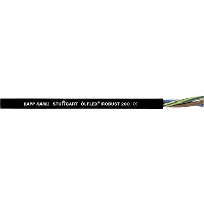 Fond noir avec texte blanc 'LAPP KABEL STUTTGART ÖLFLEX ROBUST 200 CE'. À côté, un câble avec différentes âmes colorées.