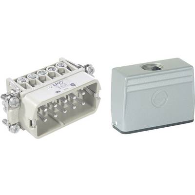 Connecteurs industriels avec boîtier amovible offrant une protection. Le boîtier comporte une ouverture pour les connexions de câbles.