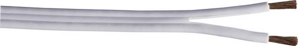 Hama 86601 Câble haut-parleur  2 x 0.75 mm² blanc Marchandise vendue au mètre