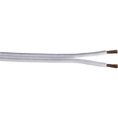 Hama 86605 Câble haut-parleur  2 x 1.50 mm² blanc Marchandise vendue au mètre