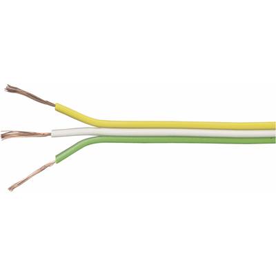 Fil de câblage  TRU COMPONENTS FBC 1567054 3 x 0.14 mm² jaune, blanc, vert 25 m