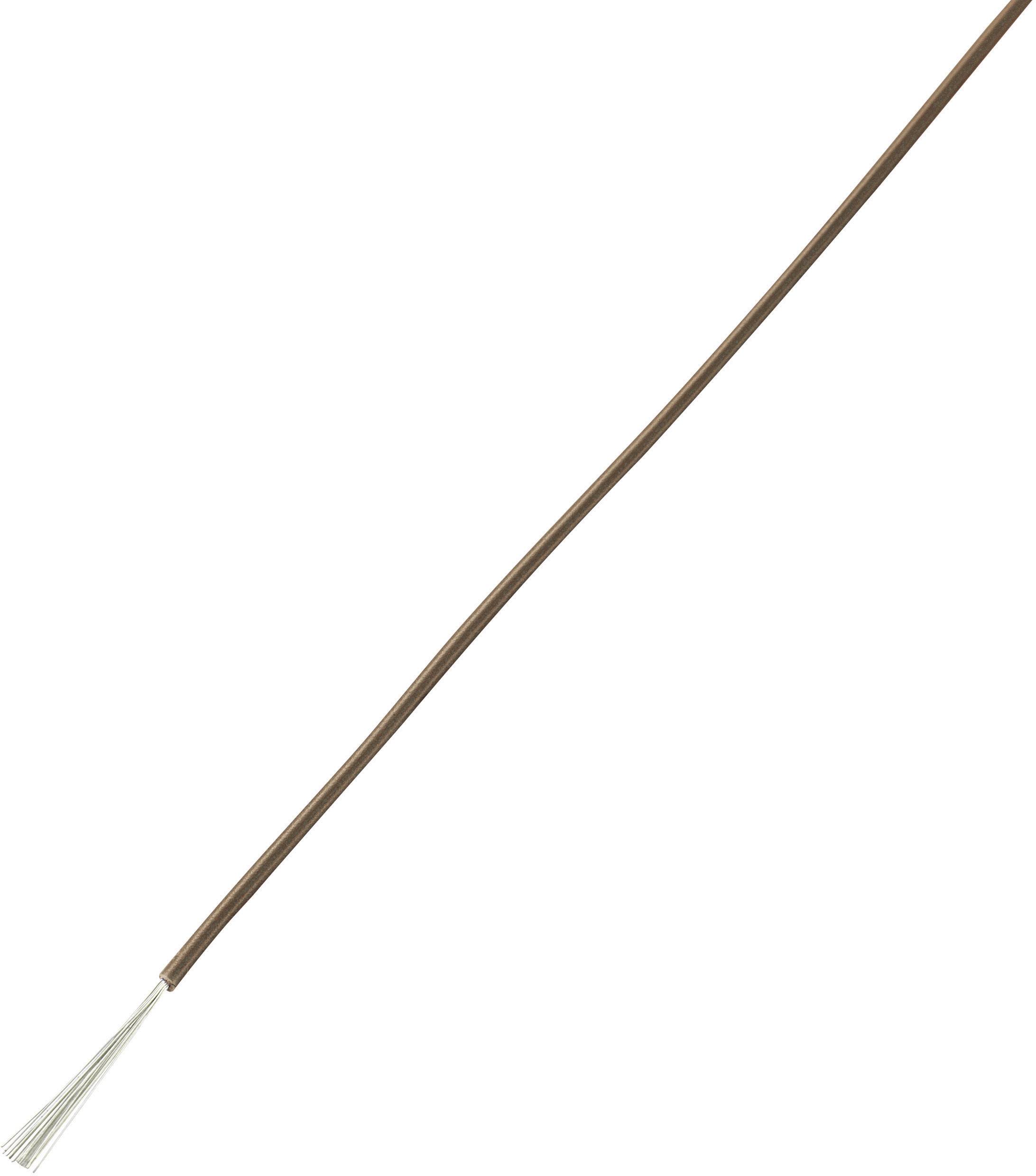 TRU COMPONENTS 1572156 Fil de câblage LiY 1 x 0.50 mm² marron 10 m