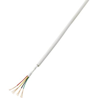 TRU COMPONENTS 1572762 Câble d'alarme LiYY 2 x 0.22 mm² blanc 50 m