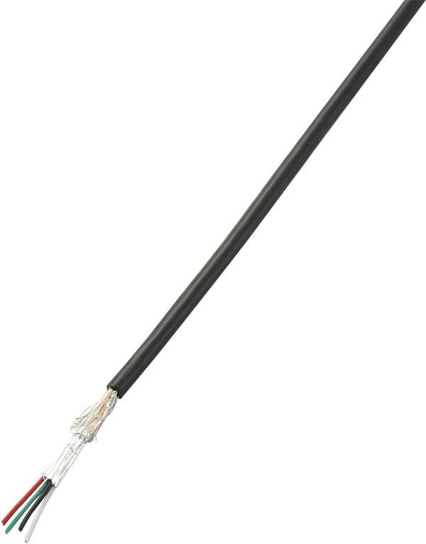 Câble USB TRU COMPONENTS USB 2.0/CCA 1567123 4 x 0.08 mm² noir 10 m