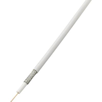 TRU COMPONENTS 1570251 Câble coaxial Ø extérieur: 6.80 mm RG6 /U 75 Ω 85 dB blanc 10 m