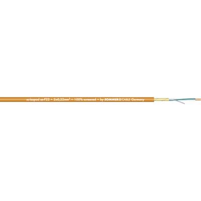 Sommer Cable 200-0405 Câble audio  2 x 0.22 mm² orange Marchandise vendue au mètre