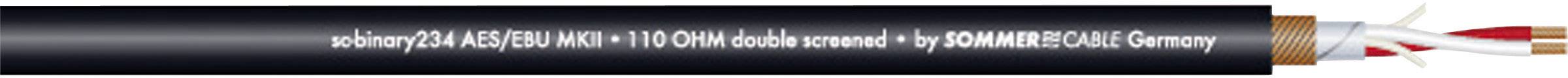Sommer Cable 520-0051 Câble numérique 2 x 0.34 mm² noir Marchandise vendue au mètre