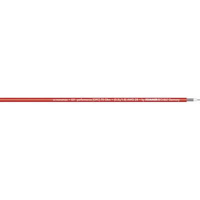 Sommer Cable 600-0253-01 Câble vidéo  1 x 0.08 mm² rouge Marchandise vendue au mètre