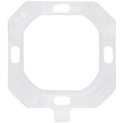 Support en plastique blanc de forme octogonale pour fixer des interrupteurs ou des prises électriques.