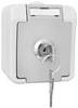 Peranova 103400 Gamme d'interrupteurs pour pièce humide Prise 2P+T verrouillable Pera gris clair, gris foncé