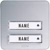 Plaque de sonnette x2 m-e modern-electronics KTA-2 A/S argent 12 V/1 A