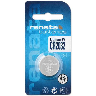 Pile bouton CR 2032 lithium Renata 225 mAh 3 V 1 pc(s)