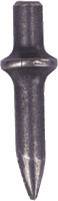 Un stylo noir et métallique avec une pointe fine et pointue et une partie centrale plus large.