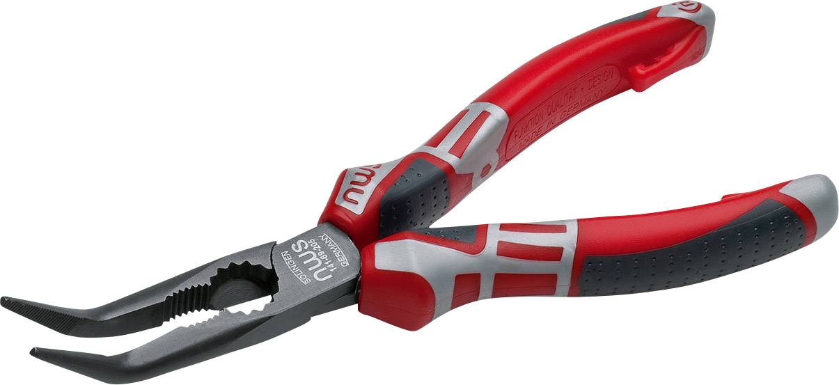 NWS 141-69-205 pour l'atelier Pince plate à becs ronds coudée à 45° Acier à outils 205 mm