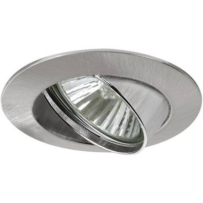 Spot encastrable à cadre métallique, orientable avec abat-jour aspect verre. Adapté aux intérieurs modernes et à l'éclairage directionnel.