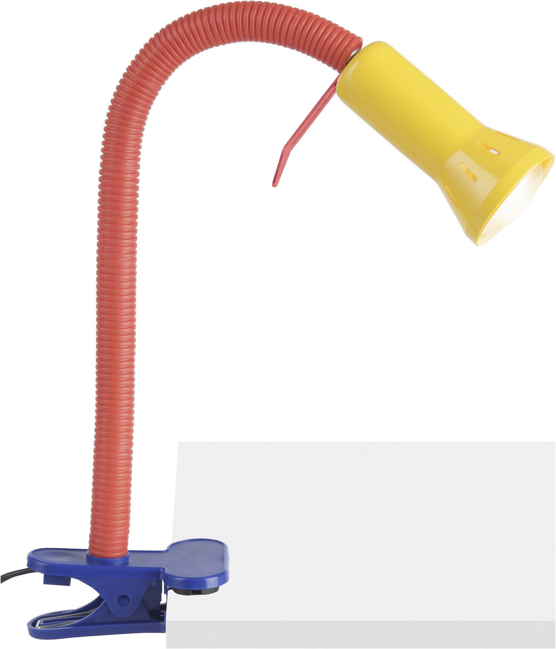 Spot à pince Brilliant Antony 40 W bras pivotant rouge, jaune, bleu