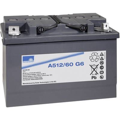 Batterie au plomb 12 V 60 Ah GNB Sonnenschein A512/60 G6 plomb-gel (l x H x P) 278 x 190 x 175 mm raccord à vis M6 sans 