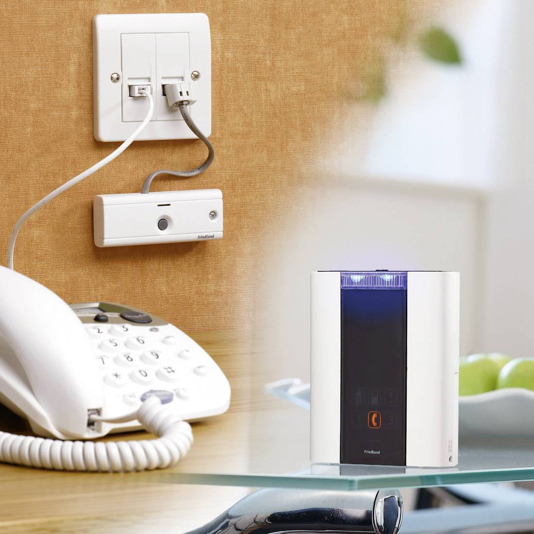 sans fil Friedland D936 S buzzer de téléphone 150 m blanc sur