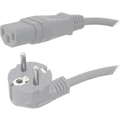 Câble de raccordement pour appareils IEC HAWA 1008231  gris 2.00 m 