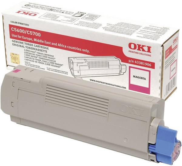 Cassette de toner d'origine OKI C5600 C5700 magenta