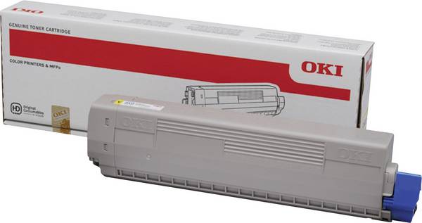 Toner d'origine OKI C822 jaune