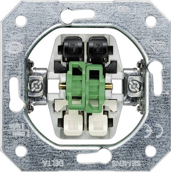 Siemens Gamme d'interrupteurs  Insert Interrupteur pour gamme  aluminium (métallisé) 5TA2155 1 pc(s)