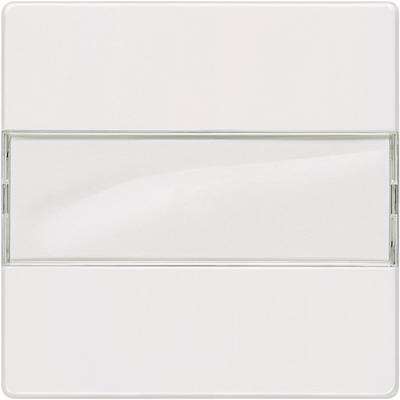 Couvercle blanc pour un interrupteur simple avec une fente horizontale au centre. Design épuré et moderne.
