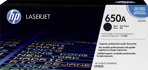 Cassette de toner d'origine HP 650A noir CE270A
