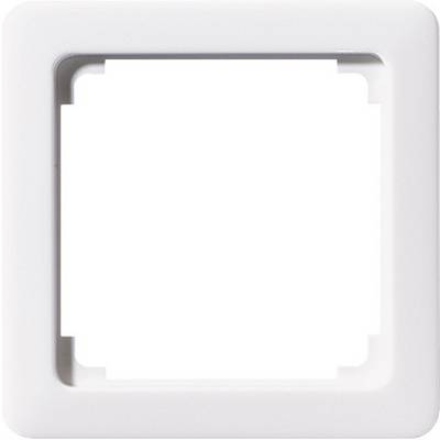 Cadre carré blanc simple avec des coins arrondis et une ouverture rectangulaire au centre.