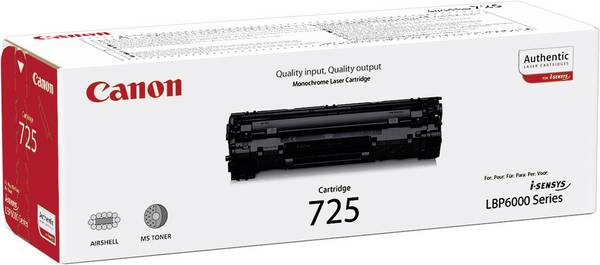Cassette de toner d'origine Canon 725 noir