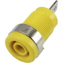 Douille banane de sécurité, montage vertical Ø 4 mm jaune 1 pcs.