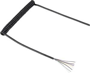 Câble Spiralé M12 à 4 Conducteurs, Connecteur Femelle En Code Pvc Pur Jacket Extend Length Reach 3 Meters Câble Spiralé M12 à 4 Conducteurs, Connecteur Femelle En Code Pvc Pur Jacket Extend Length Reach 3 Meters