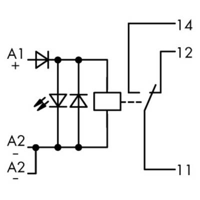 WAGO 789-304 Relais industriel Tension nominale: 24 V/DC Courant de commutation (max.): 12 A 1 inverseur (RT)  1 pc(s)