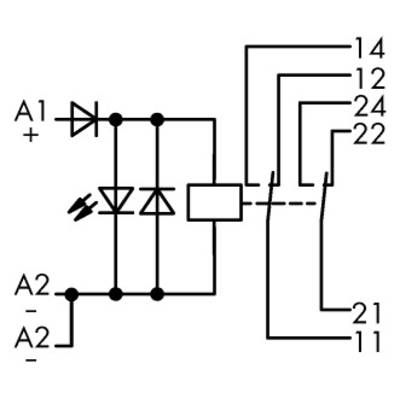 WAGO 789-315 Relais industriel Tension nominale: 110 V/DC Courant de commutation (max.): 8 A 2 inverseurs (RT)  10 pc(s)