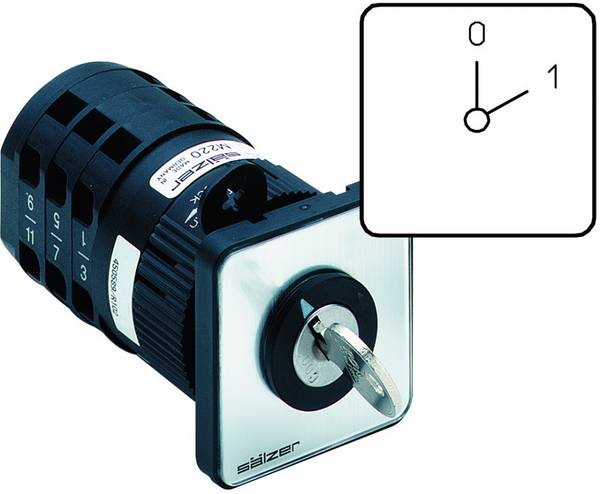 Sälzer M220-61001-S001B Commutateur à cames 20 A 1 x 60 ° gris, noir 1 pc(s)