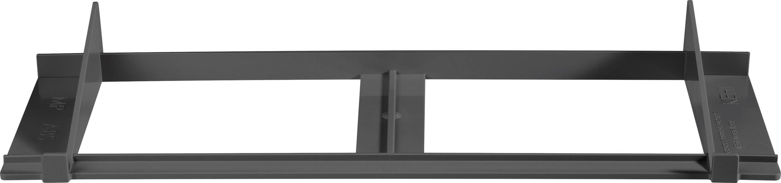 Un cadre en métal noir, probablement une partie d'un meuble ou d'un support. Design épuré sans contenu apparent.