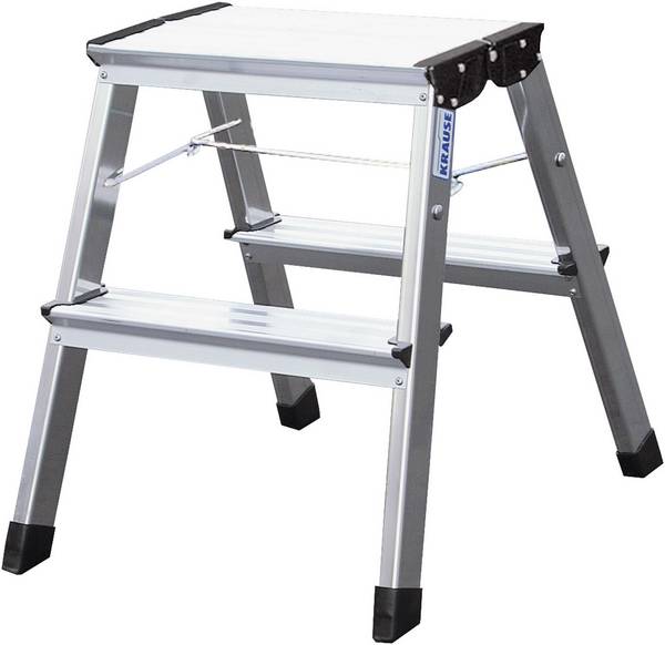Krause MONTO Treppy 130013 aluminium Marchepied pliable Hauteur de travail (max.): 2.45 m argent 2 kg