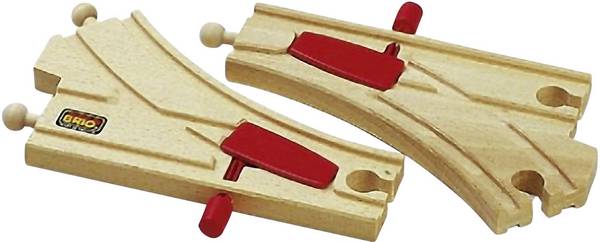 Paire d'aiguillages mécaniques 144 mm Brio 33344004 1 pc(s)