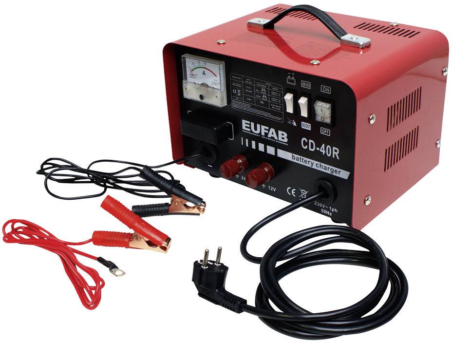 Chargeur d'atelier Eufab 16519 12 V, 24 V
