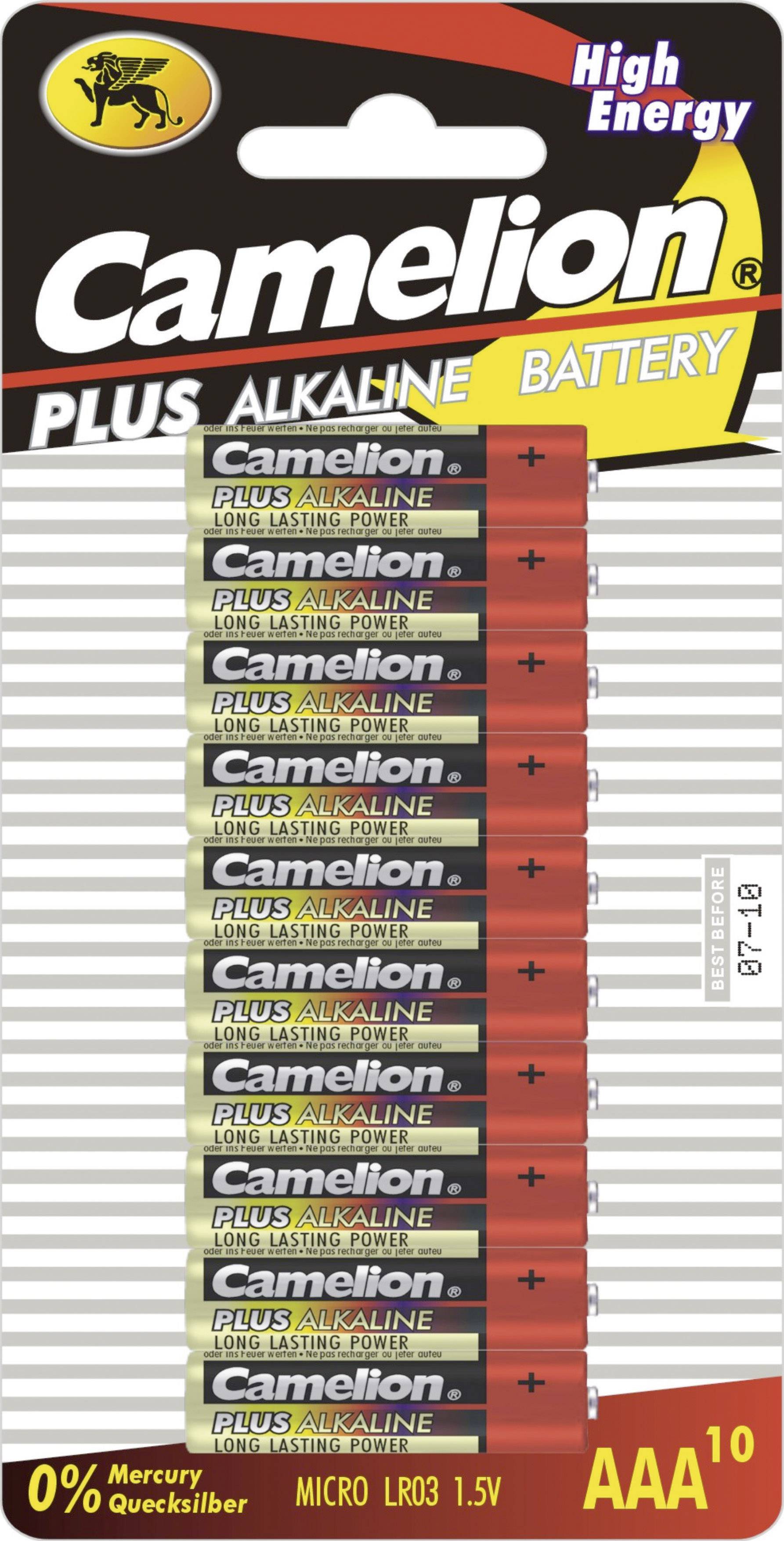 Pile LR3 (AAA) alcaline(s) Camelion Plus LR03 1250 mAh 1.5 V 10 pc(s)-1