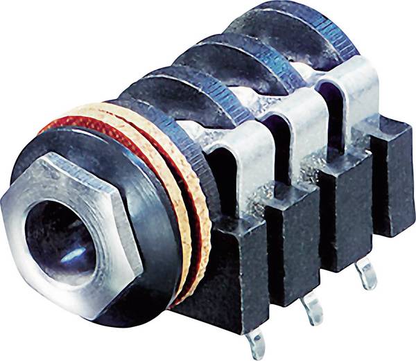 <br>  Rean AV<br>  NYS215<br>  Jack 6.35 mm<br>  embase femelle horizontale<br>  Nombre de pôles: 3<br>  stéréo<br>  noir<br>  1 pc(s)<br>  <br>