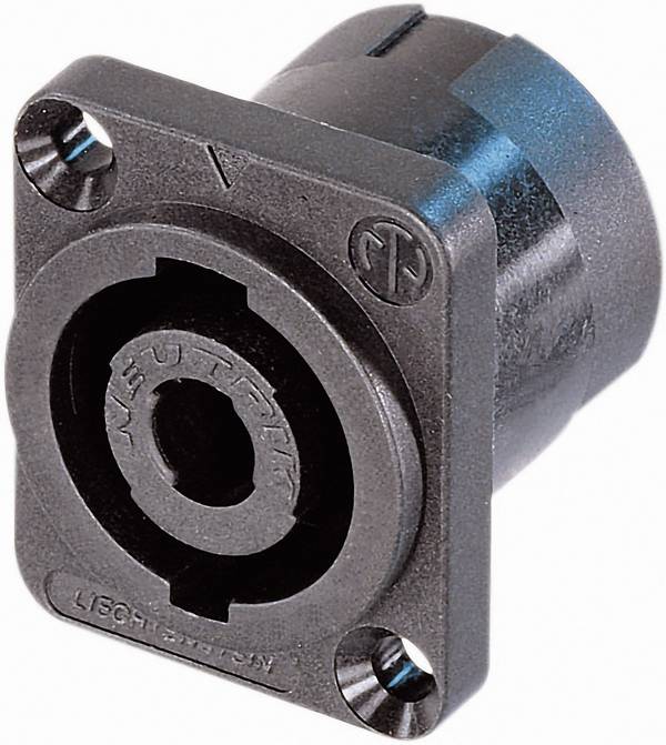 Fiche haut-parleur embase femelle, contacts droits Neutrik NL4MP-ST Nombre de pôles: 4  noir 1 pc(s)