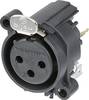 XLR embase femelle, contacts droits Neutrik NC3FAV1 Nombre de pôles: 3 noir 1 pc(s)