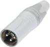XLR mâle, droit Neutrik NC3MXX-WT Nombre de pôles: 3 blanc 1 pc(s)