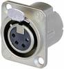 XLR embase femelle, contacts droits Neutrik NC4FD-LX Nombre de pôles: 4 argent 1 pc(s)