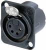XLR embase femelle, contacts droits Neutrik NC4FD-LX-B Nombre de pôles: 4 noir 1 pc(s)
