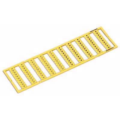 Dispositif de gabarit de perçage jaune avec plusieurs ouvertures numérotées pour le positionnement précis et le marquage des trous de forage.
