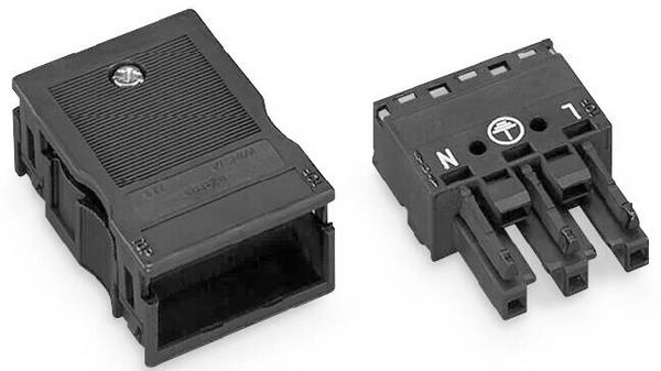Connecteur d'alimentation série (connecteur réseau) WINSTA MIDI WAGO 770-103 femelle, droit Nombre total de pôles: 2 + PE 25 A noir 25 pc(s) Carton